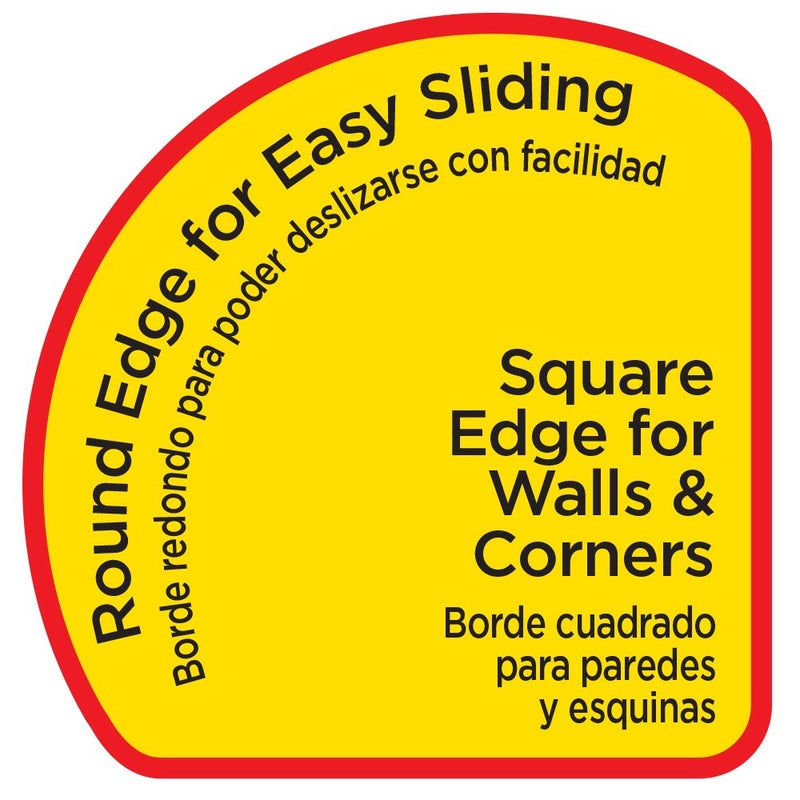 SUPER SLIDERS منزلقات أثاث بلاستيكية قابلة لإعادة الاستخدام بزوايا مربعة مقاس 5 بوصات للأرضيات المغطاة بالسجاد، سطح وسادة إسفنجية متينة لتثبيت آمن (عبوة من 4 قطع، بيج) - Image 2
